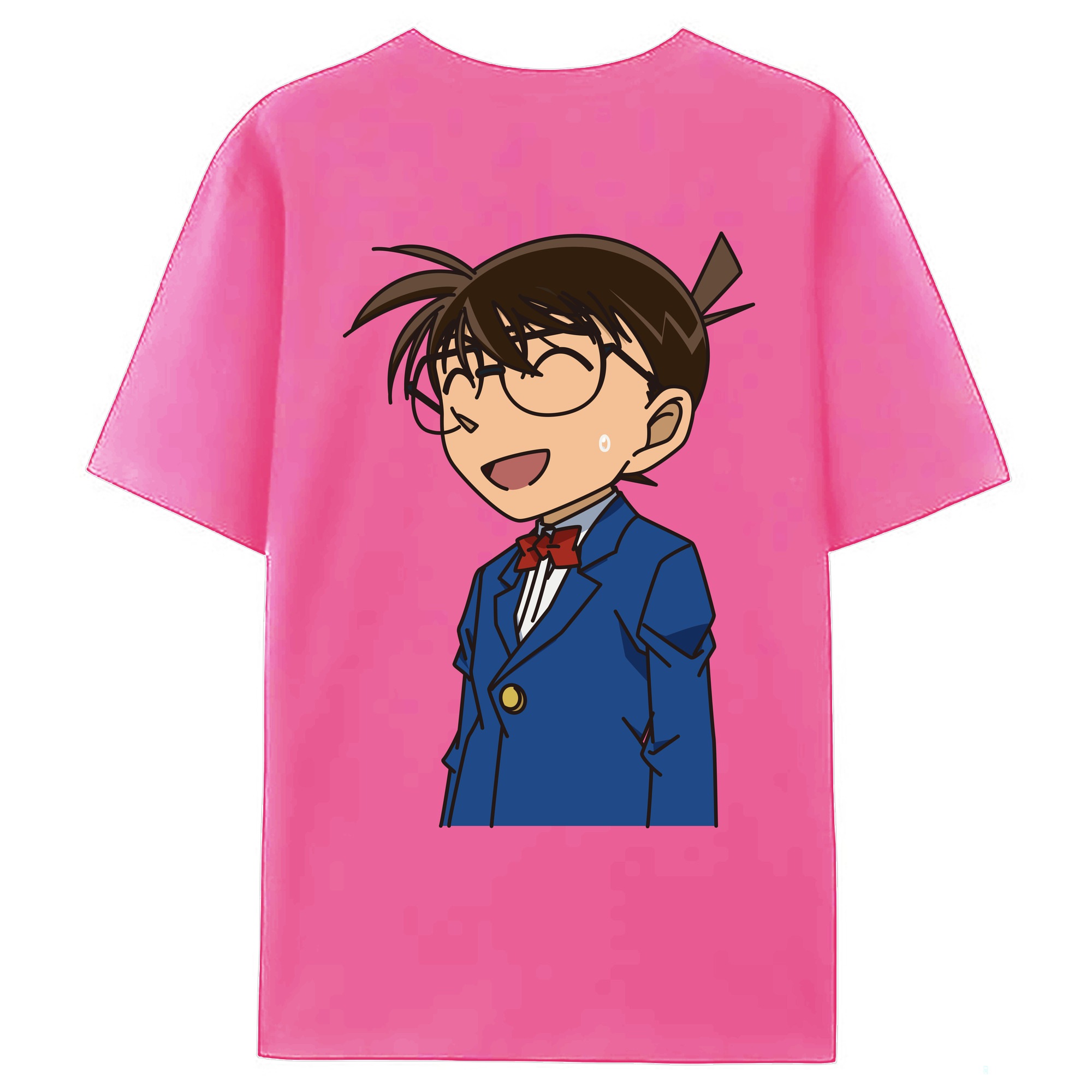 （画像用） 名探偵コナン 江戸川 コナン Detective Conan Conan Edogawa レディース半袖Tシャツ(バックプリント)